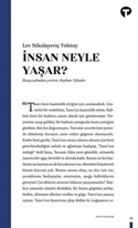 İnsan Neyle Yaşar?