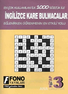 İngilizce Kare Bulmacalar 3. Kitap