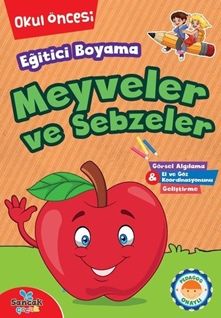 Eğitici Boyama - Meyveler ve Sebzeler Okul Öncesi