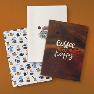 Kahve Serisi 3'lü Defter Seti