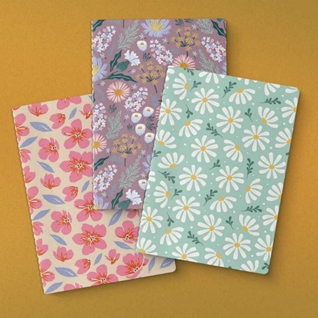 Çiçek Serisi 3'lü Defter Seti