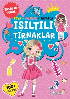 ışıltılı tırnaklar  Boya-yapıştır-tasarla