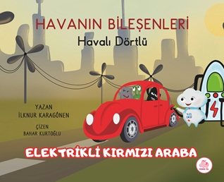 Havalı Dörtlü Elektrikli Kırmızı Araba