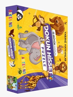 Yabani Hayvanları 12 Büyük Parça Dokun Hisset Puzzle