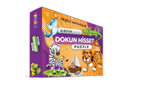 Neşeli Hayvanları 12 Büyük Parça Dokun Hisset Puzzle