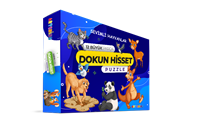 Sevimli Hayvanları 12 Büyük Parça Dokun Hisset Puzzle
